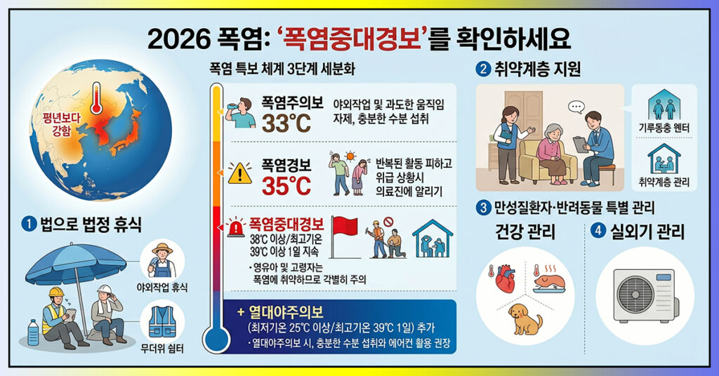 2026년 폭염 대비 핵심 대책 안내
