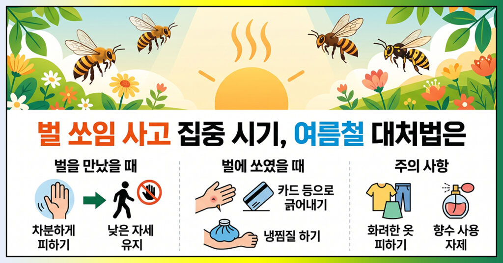 여름철 벌 쏘임 사고 예방 안전수칙
